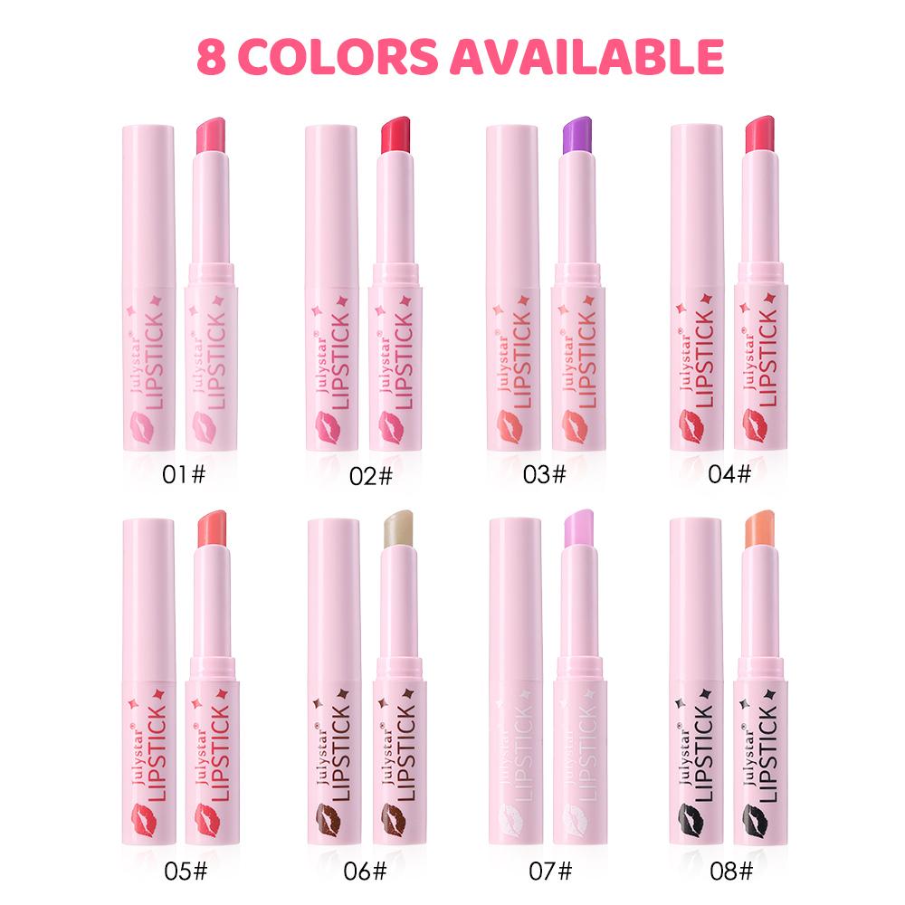 Julystar 8pcs Fruity Color Changing Lipstick Set, Temperature Magic Mood Lip Balm, Moisturizing Hydrating Lip Glow, Natural Sheer Tinted Lip Makeup 8pcs