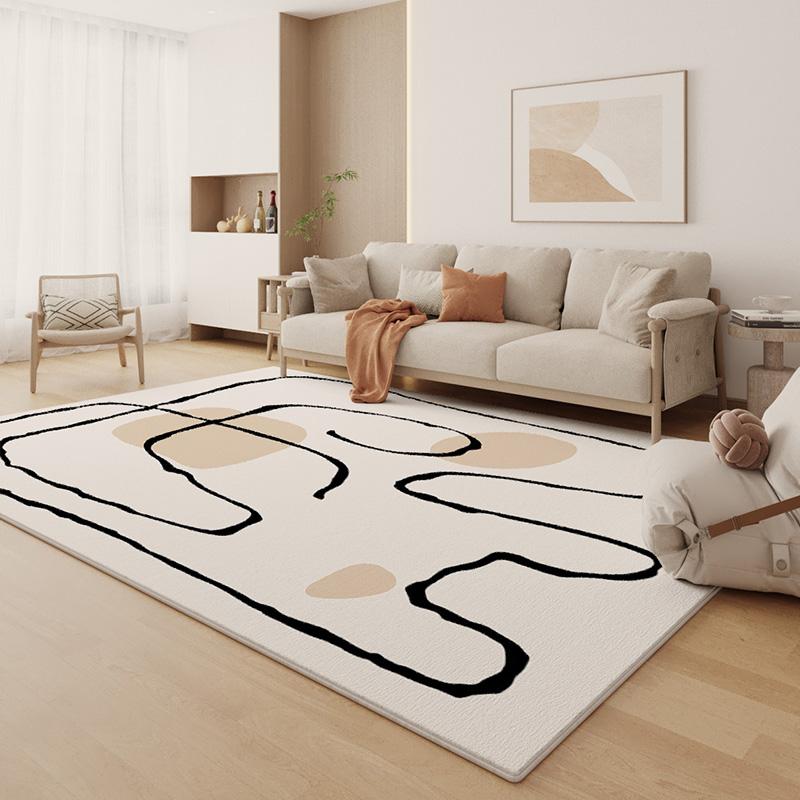 

Modern Minimalist Living Room Decoration Carpet Fluffy Soft Lounge Rug Large Area Rugs for Bedroom Home Thick Non-slip Floor Mat 80x120cm