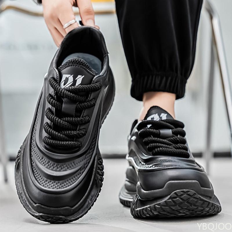 autumn spring thick soled height increasing shoes versatile color blocking personalized casual simple comfortable men's shoes