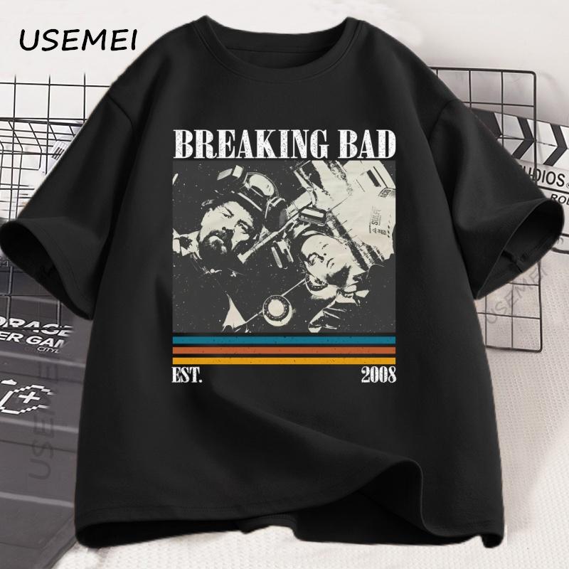 Breaking Bad T Shirt Casual Short Sleeve Vintage TShirt Fashion Tshirt Cotton Loose Oversized Short Sleeve Tshirts Clothes