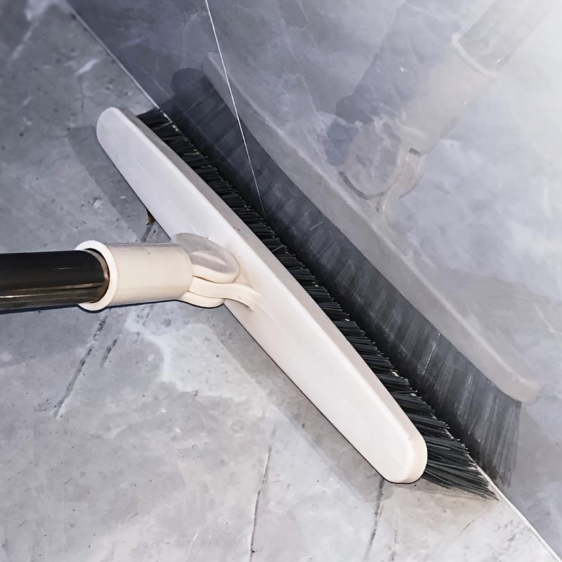 Long Handle Rotating Scrub Brush, Hard Bristle Bathroom Floor Brush for Tub and Tile Cleaning, Without Dead Ends