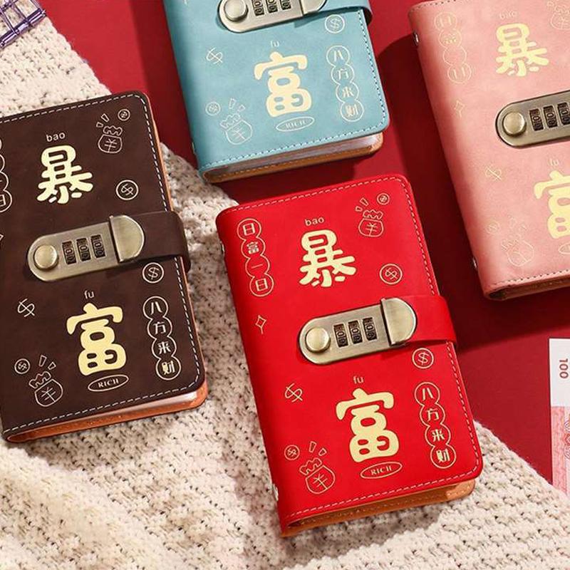 200 Envelopes Money Saving Challenge With Password Lock Save Money Pu Money Collection Book Large Capacity Portable