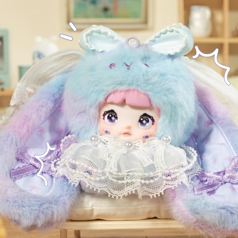 Offiziell lizenzierte Yumi Town Nommi Honey Rabbit Blindbox-Puppe, Figur, Plüschanhänger, ist ein tolles Geschenk oder Sammlerfigur.
