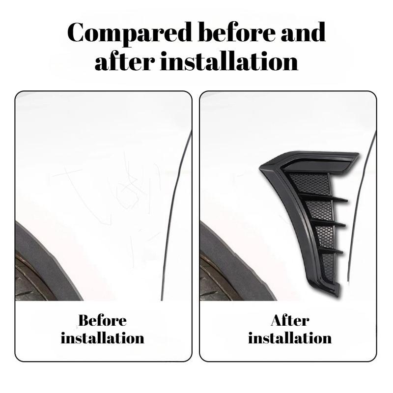 For Universal Car Fender Side Emblem Decal Sticker Body Air Outlet Vent Trim Exterior Mod Accessories Auto Decoration Refit Part