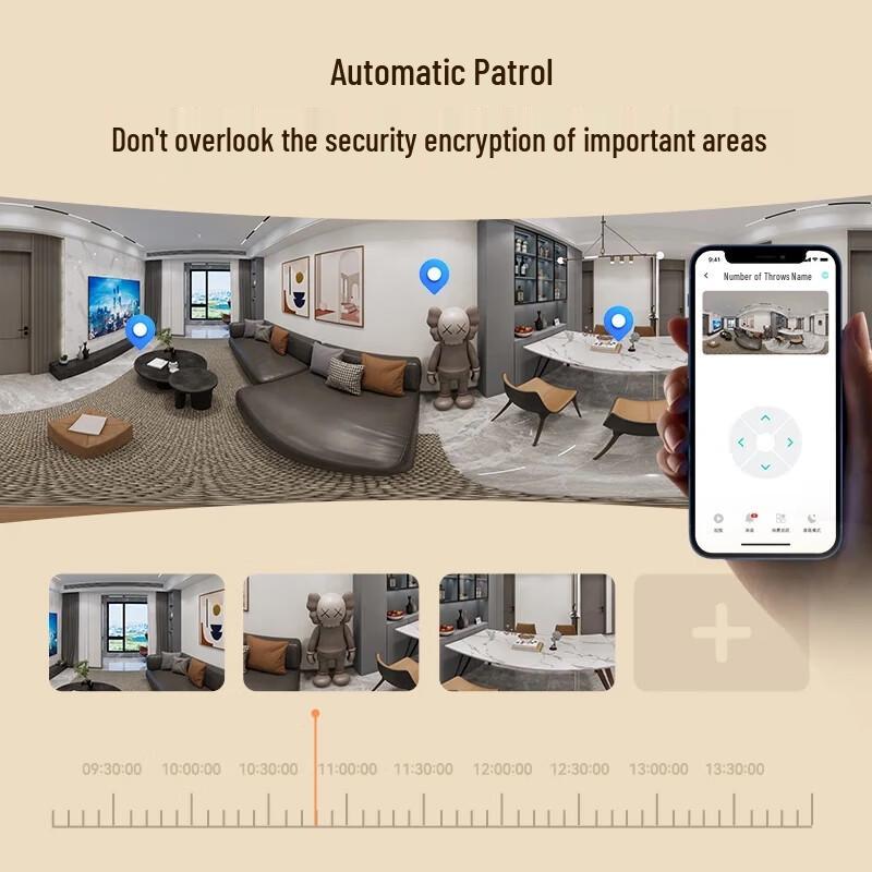 AUX 360° Smart Home Security Camera with Night Vision