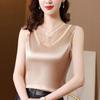 Women's Jacquard Satin Lace Camisole: Plus Size, Tummy-Covering, Stylish Summer Layer for Suits & Outerwear