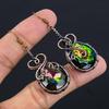 Rainbow & Mystic Topaz Earrings Gemstone Jewelry, 999 Copper Wire Wrapped Earrings, Handmade Beautiful Jewelry Earrings