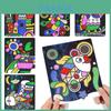 Children Colorful Magical Animal Sticker Art Diy Craft Kit For Preschoolers