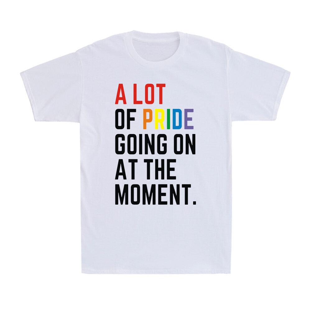 LGBT Pride Monat Lustig Viel Stolz Gerade Los Herren T-Shirt Unisex Buchstaben Slogan Gedruckt Sommer Kurzarm
