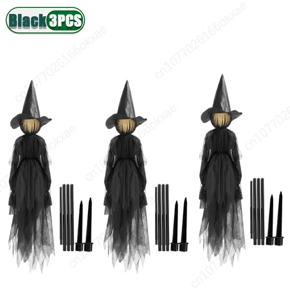 Halloween Light Up Witch Decoration Sound Activated Glowing Witch Prop for Yard Haunted House Scary Ghost Party Decor