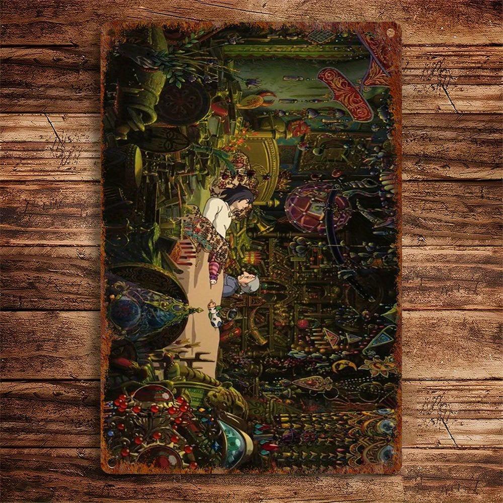Vintage Iron Wall Art Colorful Asian Style Traditional Women Figure Metal Wall Plaque for Home Bar Kitchen Dining Room Decor