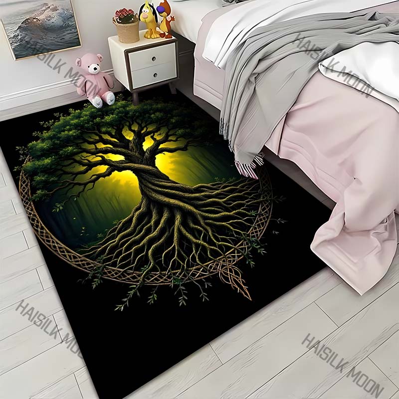 Mysterious Tree of Life Carpet for Living Room Bedroom Bedside Floor Mat Sofa Table Area Rugs Home Decor Luxury Gifts