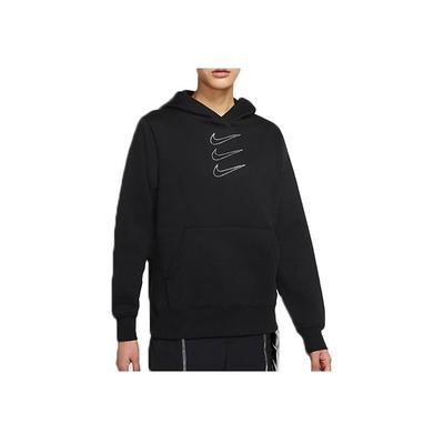 Sportbekleidung Strass Hoodie Damen Hoodies Schwarz CU6622-010