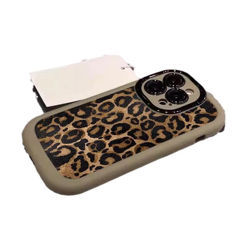 Advanced Leopard Print Suitable for Apple 16promax Mobile Phone Case Painted IPhone 15pro Puff 14 Silicone