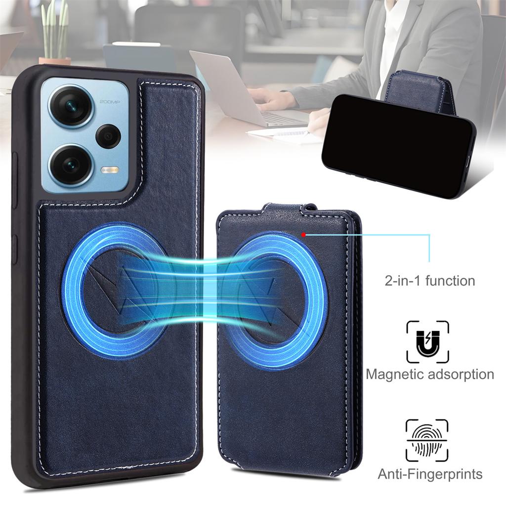 Universal Magnetic Card Holder Case for Compatible with Redmi Note 11-Note 13 Pro, POCO X5/M6 Pro/X6 5G, Redmi 12C/11A