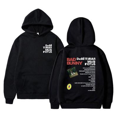 Heta Rapparen Bad Bunny 2025 Nytt Album Debi Tirar Mas Fotos DTMF Huvtröja Herr Dam Mode Överdimensionerad Tröja Manlig Vintage Huvtröjor