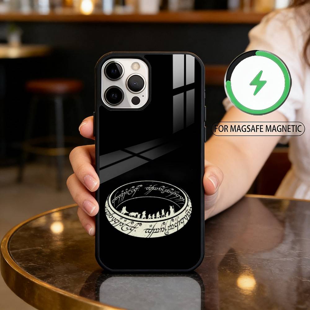 The Lord of the R-Rings Map Magnetic For Magsafe Wireless Charging Phone Case For iPhone17,16,15,14,13,12,11 Plus,Pro Max