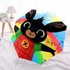 Rainbow Bunny Automatic Opening and Closing, 8 rib Structure Portable Umbrella, Suitable for Men and Women in All Seasons  Perfect Gift for