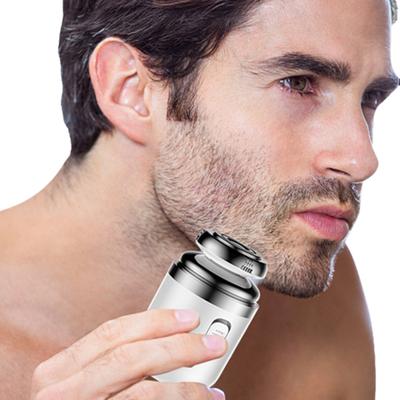 Mini Capsule Razor 2-In-1 Electric Shaver with Nose Hair Trimmer USB Rechargeable Waterproof Wet Dry Portable Travel Men Beard Trimmer Hair