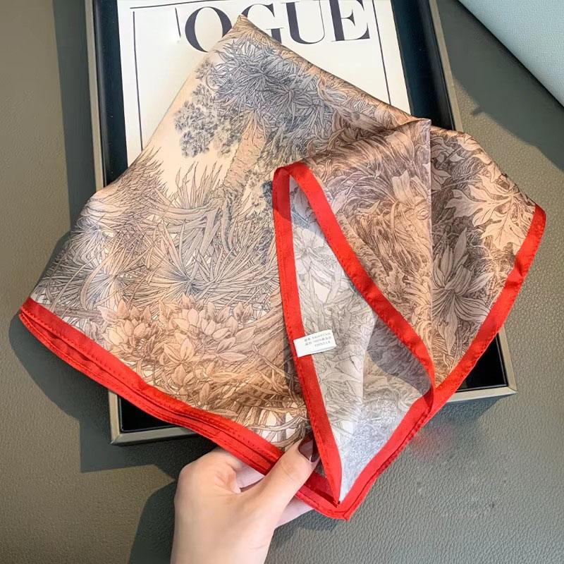 100% Real Silk Scarf Women Square Neck Tie Luxury Shawls Wraps for Ladies Foulard Scarves Pashmina Female Hijab Bandana Bufanda