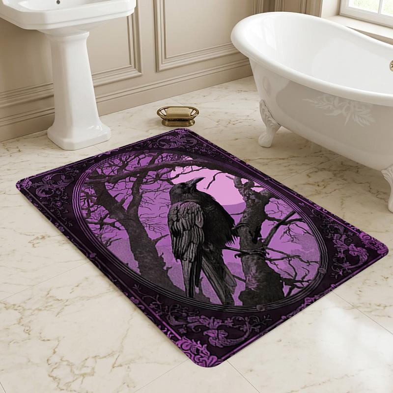Gothic Raven Living Room Nonslip Area Rug Soft Carpet For Bedroom Game Playroom Sofa Office Home Decor Doormat Christmas Gift C9261872