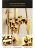 Gold All-Copper Constant Temperature European Shower Set with Booster Head
