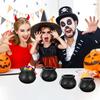  Kbelík na cukroví kostře čarodějnice s rukojetí Přenosný plastový košík na cukroví Halloween kbelík na cukroví