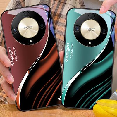 Bleu Profond Mode Pour Honor Magic 6 50 70 90 Lite X7b 200 Pro Nova 10 Nova 5T X6 P30 Pura 70 Ultra Coque de Téléphone en Verre Trempé