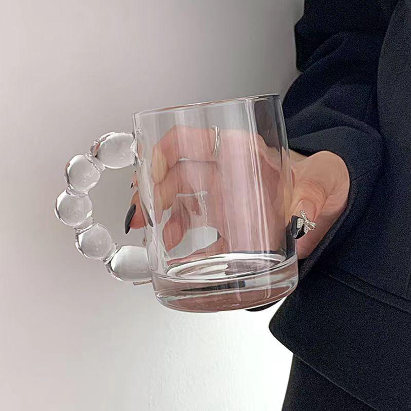 Europe Style Coffee Mugs Luxury handle Coffee Milk  Afternoon Tea Cup Creative Bubble Glass Cups For Friend Gift