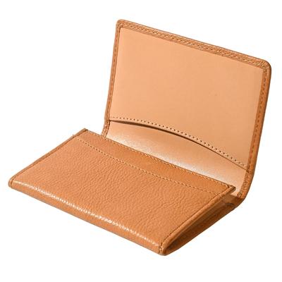 Bolsa porta-cartão de visita padrão para presente, couro legítimo, dois tons, cor, grande capacidade, fina, cartão de visita, estojo de couro para homens e mulheres [GLOXXON]
