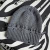 Unisex Streetwear Hats Knit Winter Beanie Hats Hip Hop Street Style Checked Beanie Hats
