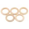 20Pcs Natural Unfinished Wood Rings Wooden Round DIY Craft Jewelry Making Accessory New