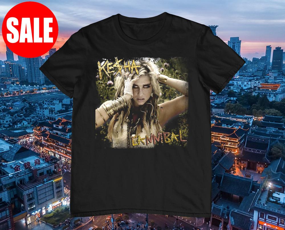 New Kesha Cannibal Album Cover Cotton Black S-5XL Unisex Shirt TT60 Unisex T-Shirt L