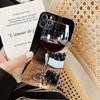 Elegant Red Wine Glass Phone Case Silicone Soft for iphone 14 13 12 11 Pro Mini XS MAX 8 7 6 Plus X XS XR Cover