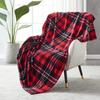 Plaid Flannel Blanket, Light And Comfortable, Four-Season Orange Plaid Blanket, Suitable For Bed Sofa Blanket