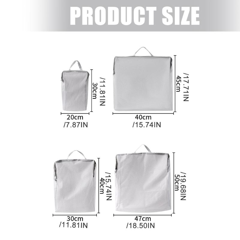 Protective Meshes Laundry Organizers With Expandable Structure And Tops Zippers For Delicate Clothing Care