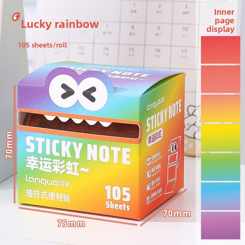 Dopamine Sticky Notes, Transparent Pearlescent Pull-Out Memo Notes, Mini Notepad, Colored Sticky Notes for Notes and Remarks