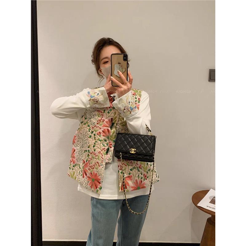 Vest 2025 Early Spring New Jacquard Embroidered Vest Women's High-end Large Size