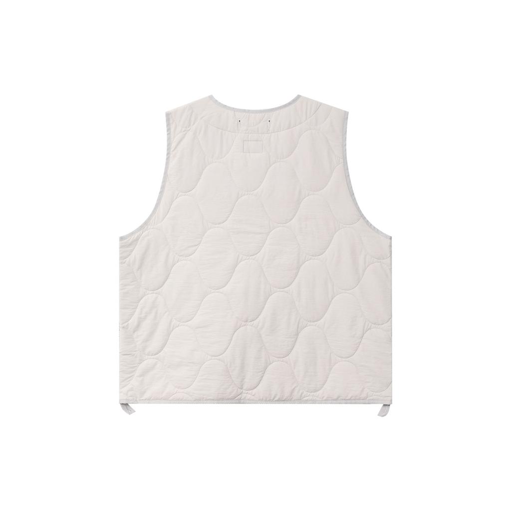 Nike Solid Warm Military Cotton Vest Men Tops Grey White DX0891-012