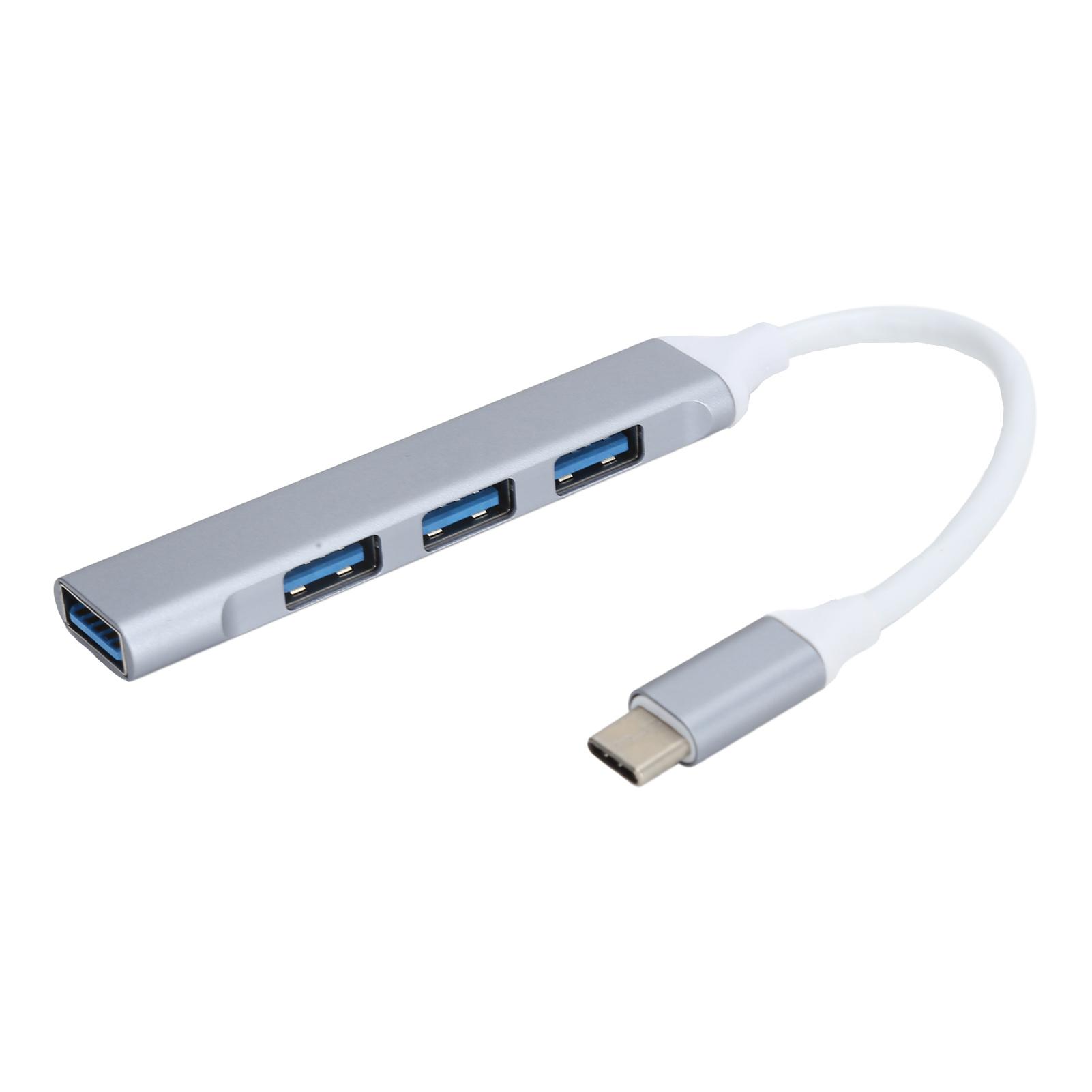 

C Hub 4 Port USB to TypeC Adapter 5Gbps Portable for MacBook Pro Laptop Tablet
