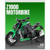 1/12 Scale Kawasaki Z1000 Street Cars Motorcycle Diecast Model Car Alloy Metal Shock Absorption Sound Light Simulation Motors for Boys