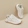 Women's Leather Surface Running Shoes, Spring 2026 - Versatile Casual & Athletic Footwear, Forrest Gump Style, Dad Shoe Design.