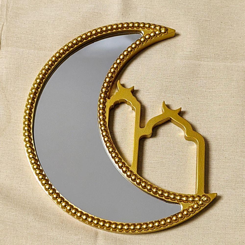 Moon Shaped Moon Food Serving Tray Elegant Eid Candy Dish Ramadan Festival Art Tray  Home Decor