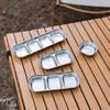 Korean Style Stainless Steel Divided Dipping Sauce Dish