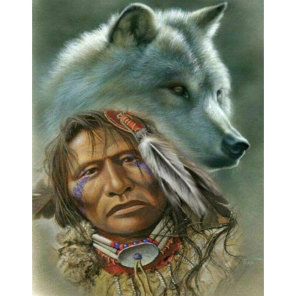 

Алмазная картина в форме волка, стразы, художественная картина 5D DIY, полная алмазная вышивка, картина с животными, мозаика, домашний декор, подарочный комплект Full Round 20x30CM