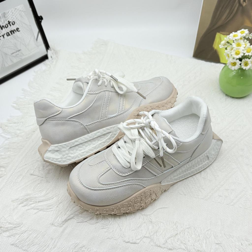 Platform Dad Shoes Women's Spring 2025 New Retro Old German Training Shoes Women's Versatile Sports and Leisure Shoes Increase Height