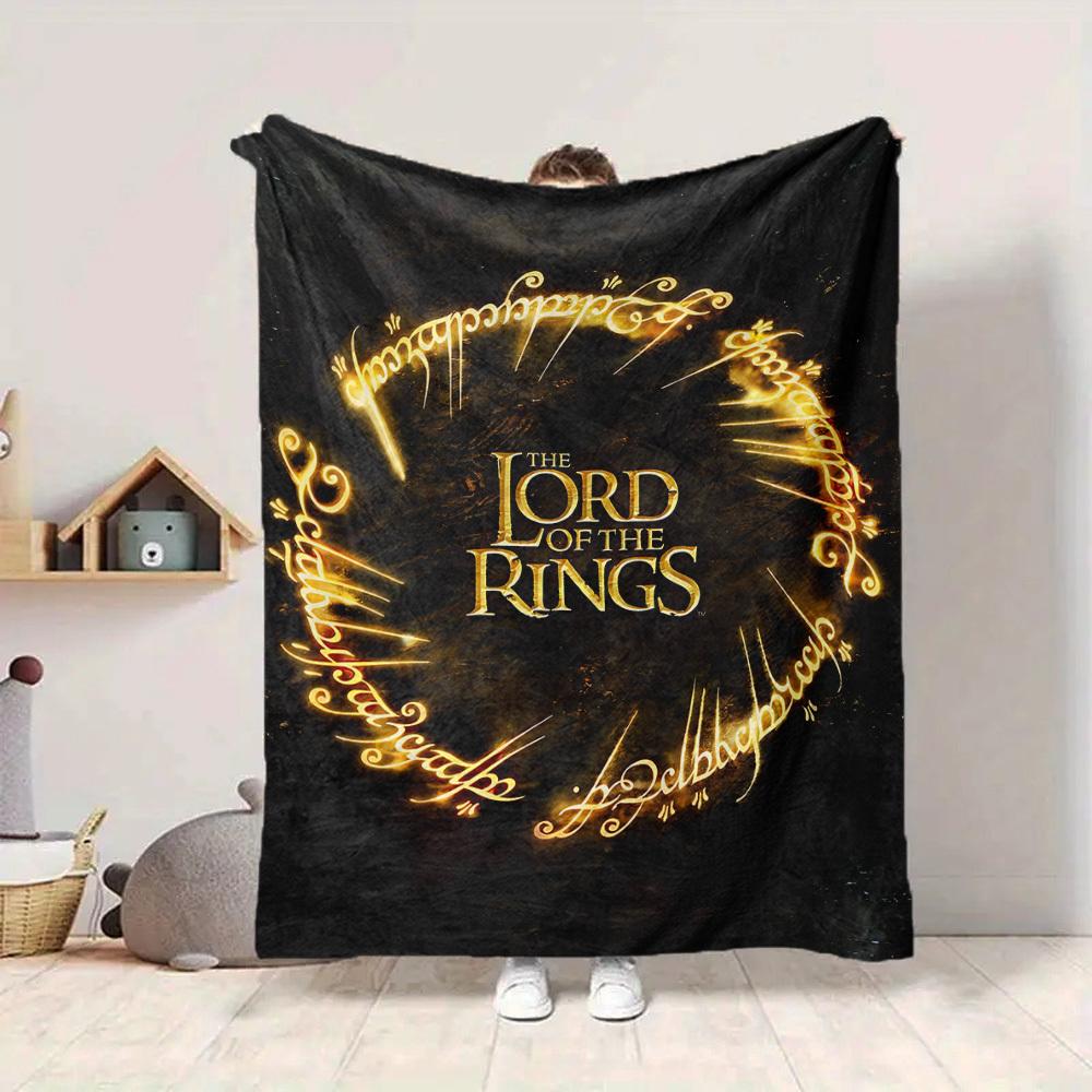1pc The Lord of the Rings Flannel Throw Blanket - HD Printed Lightweight Soft Warm All-Season Blanket for Sofa, Bed, Travel073