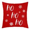 New Christmas Short Plush Pillow Cover Peach Skin Digital Printing Cushion Cover Christmas Snowman Pattern
