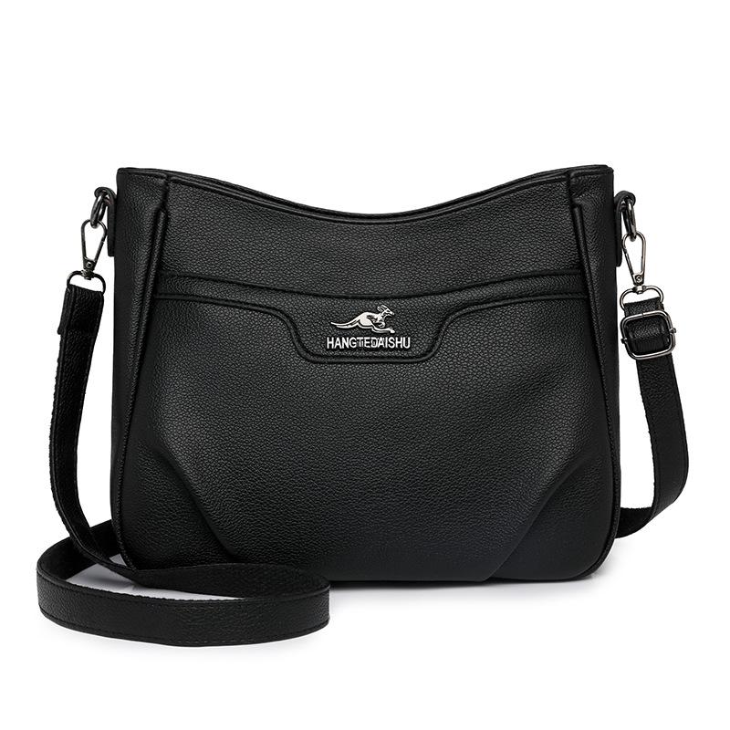 

Сумка через плечо большой вместимости для матери среднего возраста, сумка кроссбоди, маленькая квадратная сумка для поездок чёрный