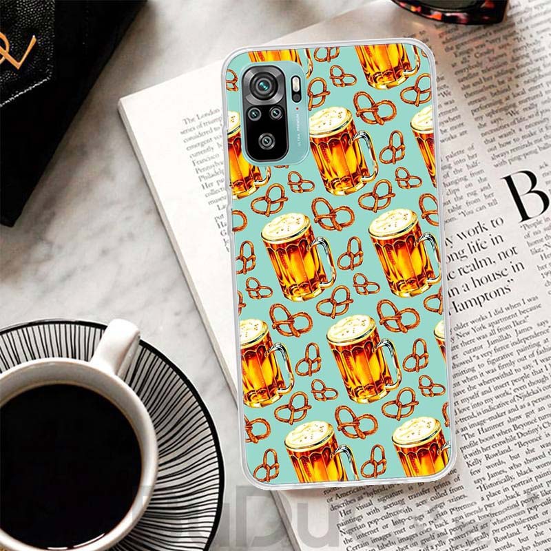 World Beers Alcohol Summer Bubble Cover For Xiaomi Redmi Note 14 13 12S 12 11 Pro Plus Phone Case 11S 10S 10 11E 11T 14Pro 13Pro
